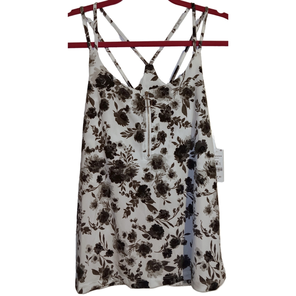 NWT Floral Strappy Tank Top